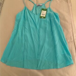 NWT Lilly Pulitzer Aqua Camisole Top, Size XS